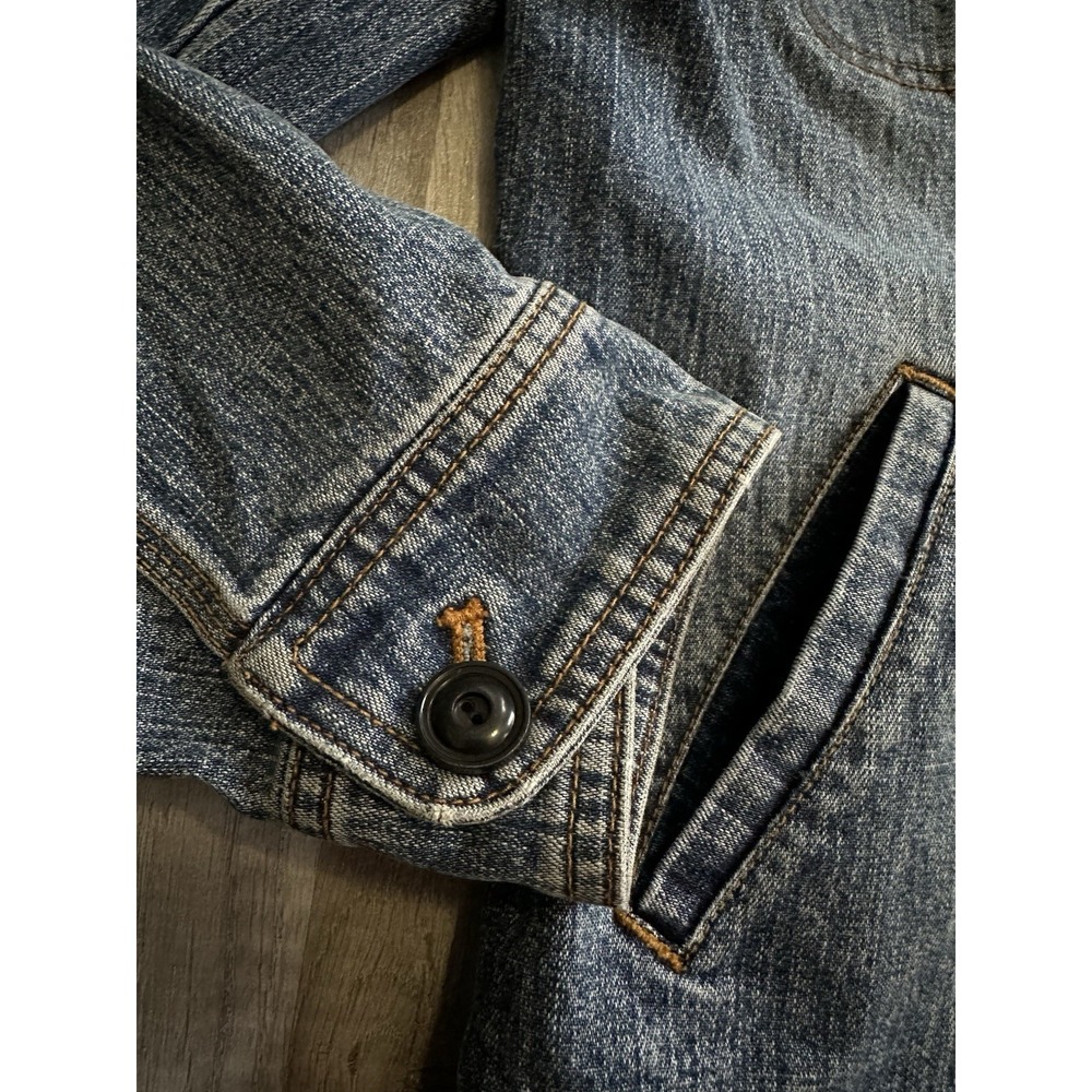Chico's Design Y2K Denim Jacket Women's Size 0 Medium Wash - Picture 4 of 16
